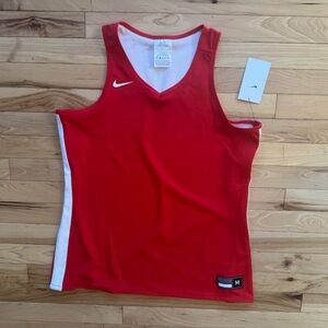 Nike Red and White Sports Tank reversible ladies size M